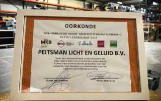 MKB Rotterdam Rijnmond Stagebedrijf 2019 Peitsman Licht en Geluid